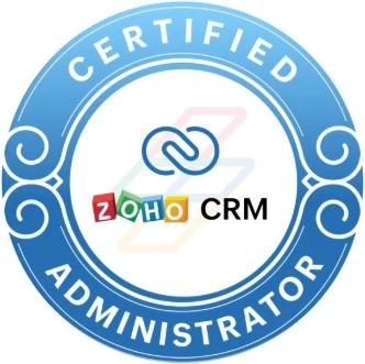 Zoho CRM Certified certification badge